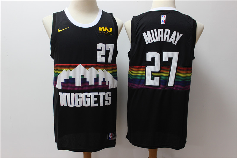 Men Denver Nuggets 27 Murray Black Game Nike NBA Jerseys